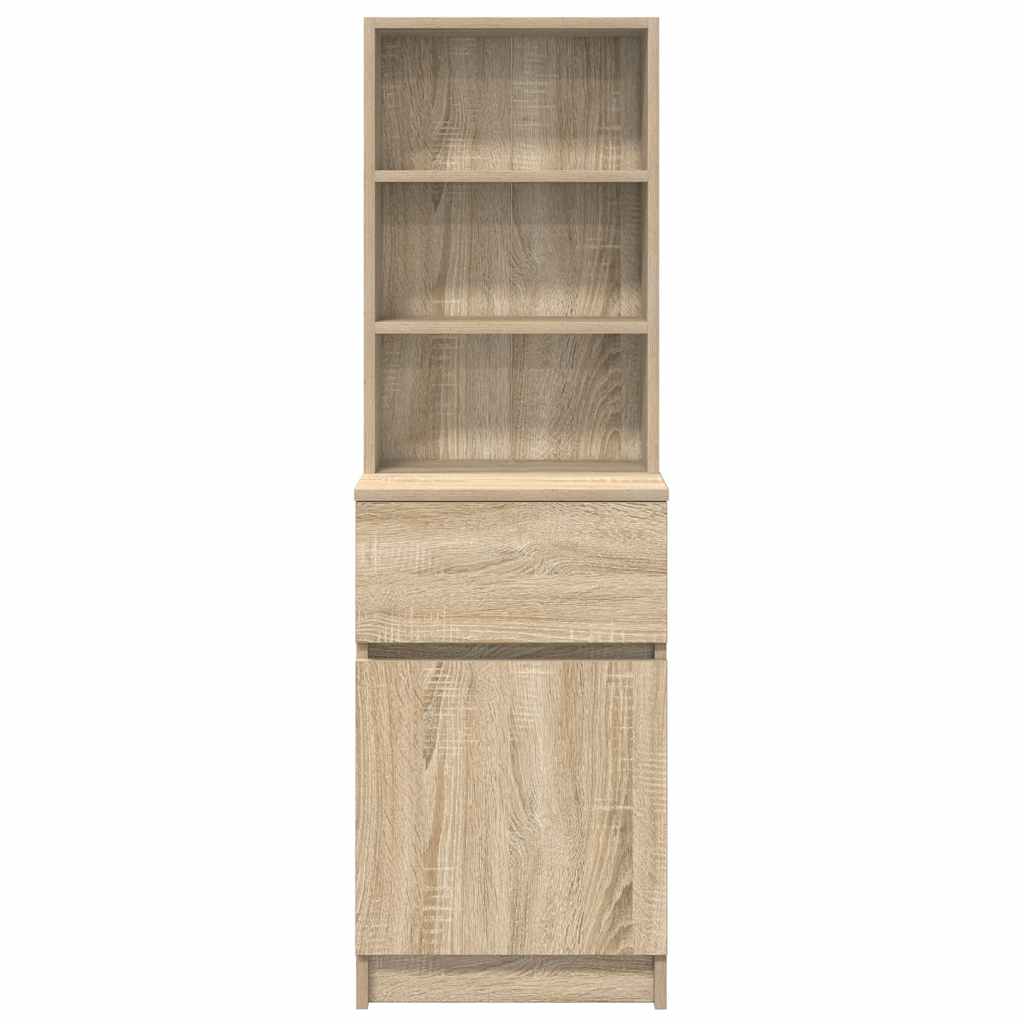 Nattbord sonoma eik 39x35x125 cm konstruert tre