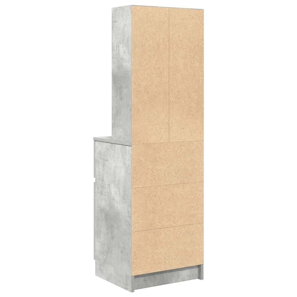 Nattbord betonggrå 39x35x125 cm konstruert tre