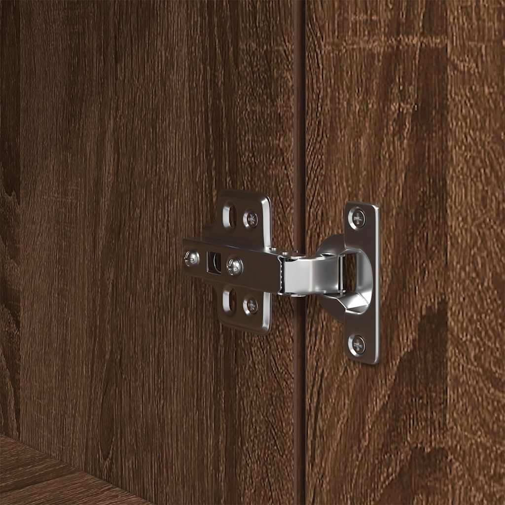 Nattbord brun eik 39x35x125 cm konstruert tre