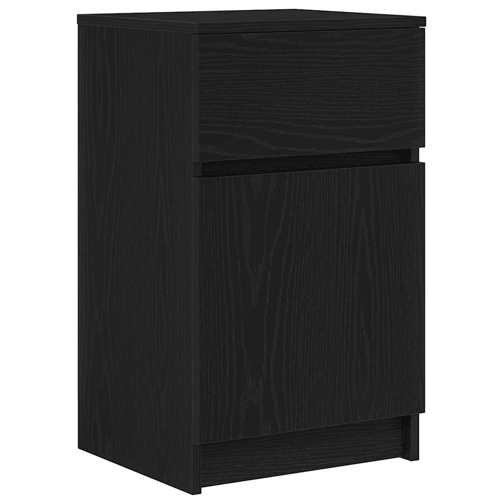 Nattbord svart 39x35x65 cm konstruert tre