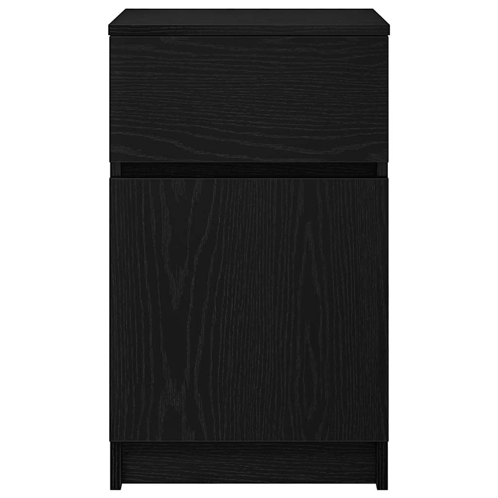 Nattbord svart 39x35x65 cm konstruert tre