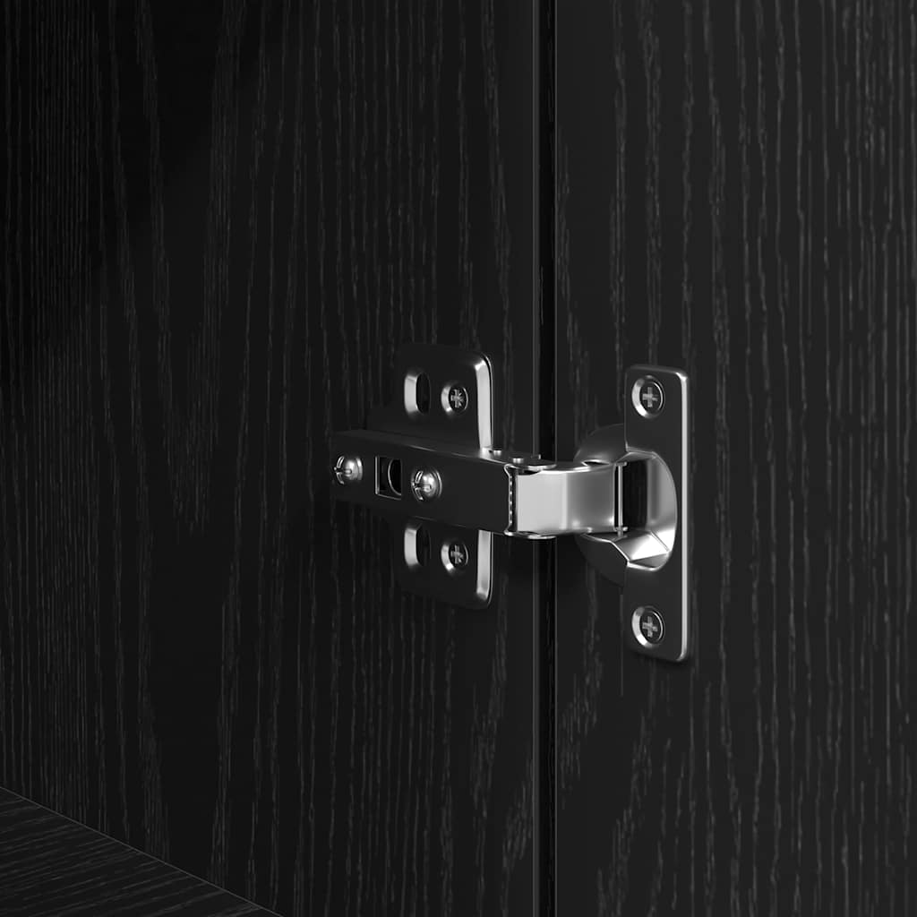 Nattbord svart 39x35x65 cm konstruert tre