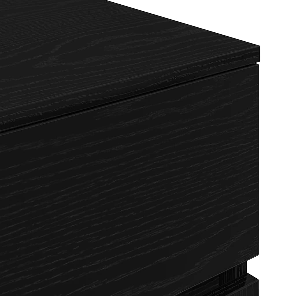 Nattbord 2 stk svart 39x35x65 cm konstruert tre