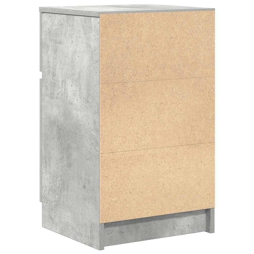 Nattbord betonggrå 39x35x65 cm konstruert tre