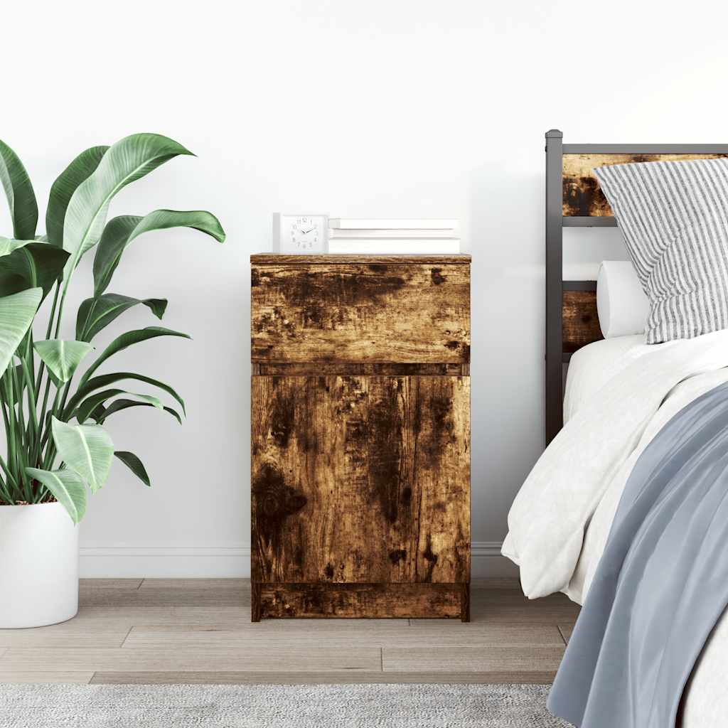 Nattbord sonoma eik 39x35x65 cm konstruert tre