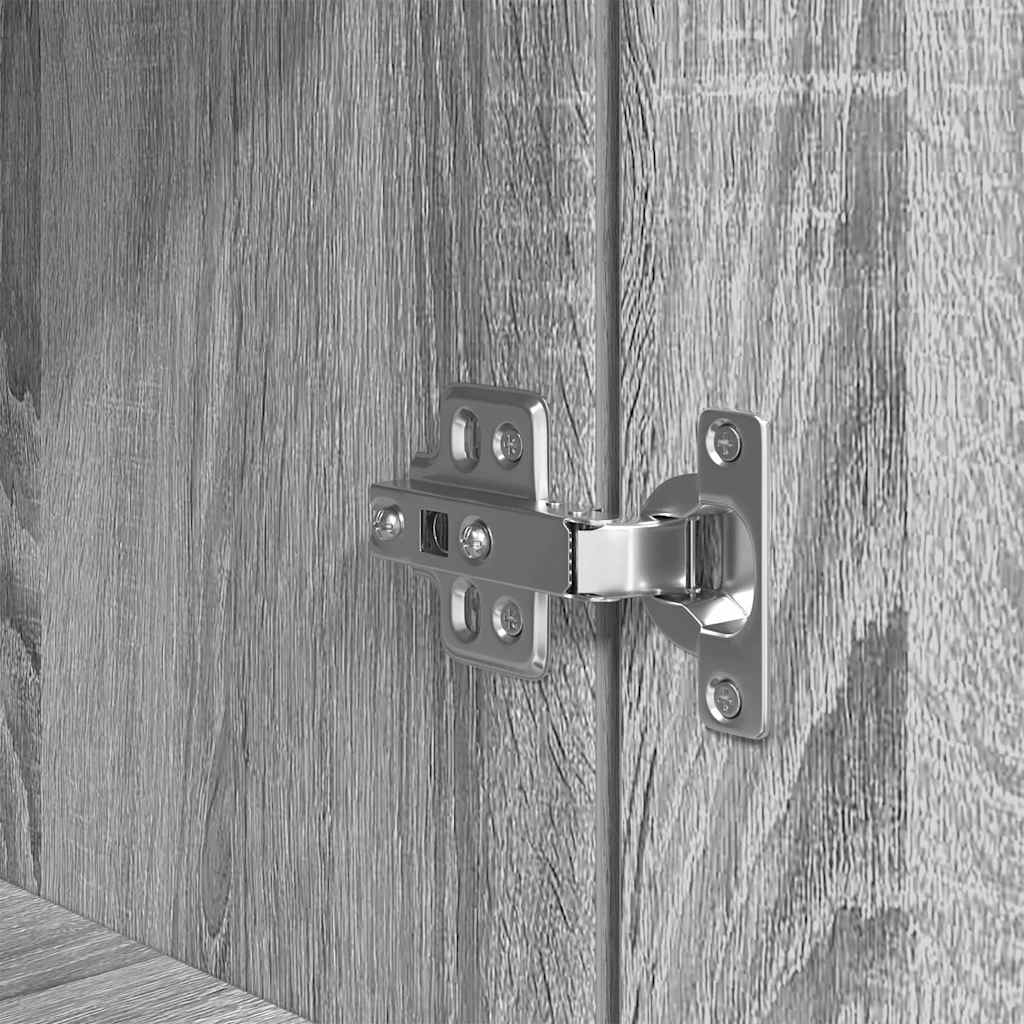 Nattbord grå sonoma 39x35x65 cm konstruert tre