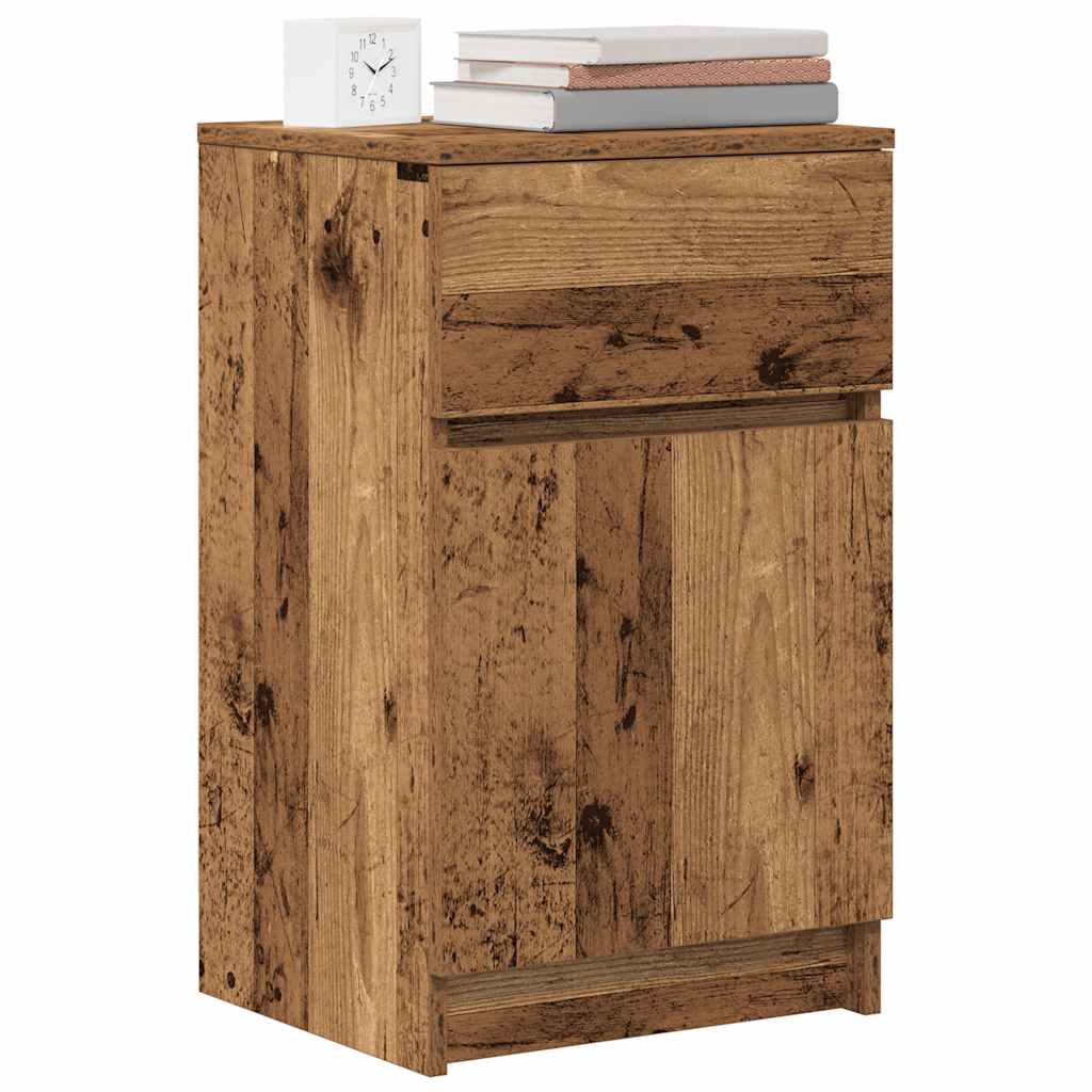 Nattbord gammelt tre 39x35x65 cm konstruert tre