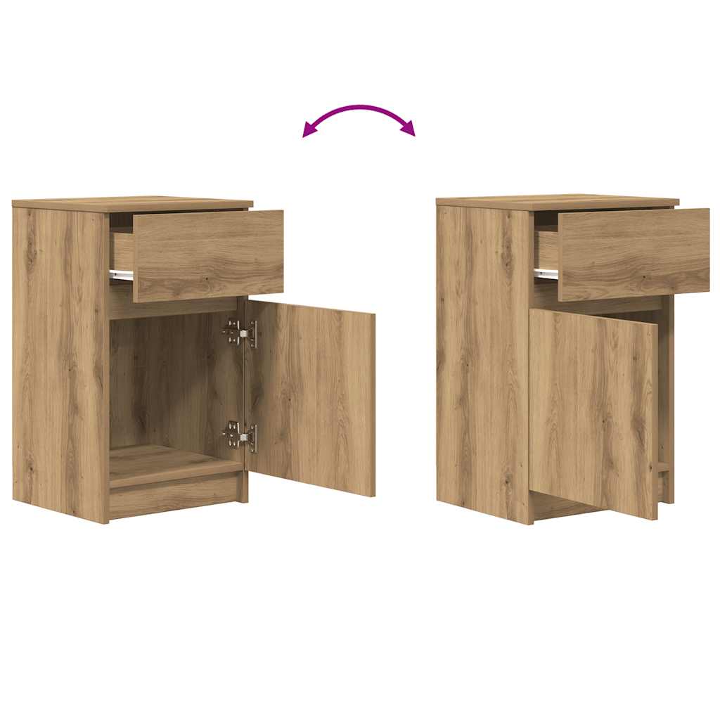 Nattbord artisan eik 39x35x65 cm konstruert tre