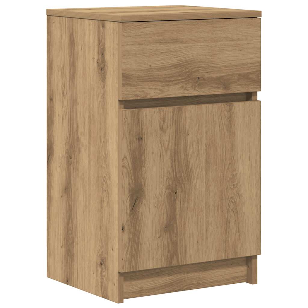 Nattbord 2 stk artisan eik 39x35x65 cm konstruert tre