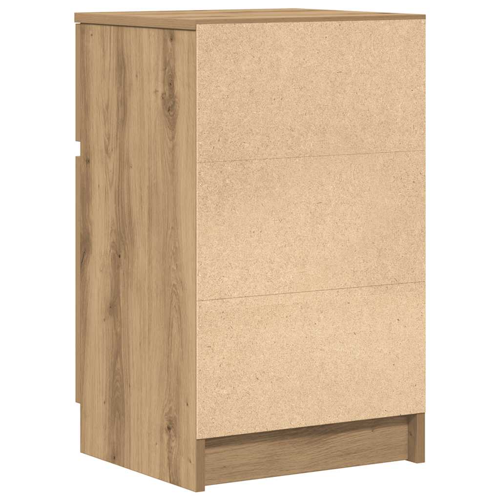 Nattbord 2 stk artisan eik 39x35x65 cm konstruert tre