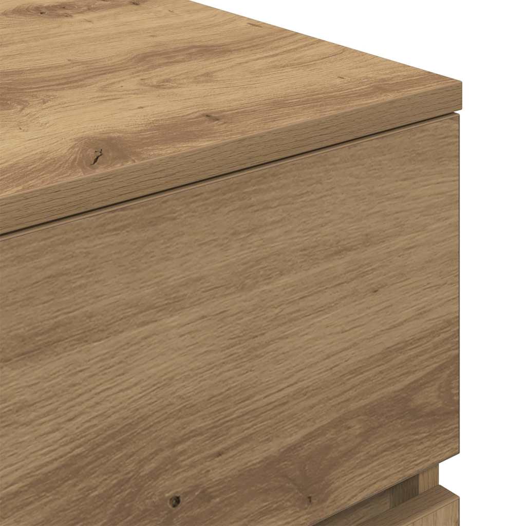 Nattbord 2 stk artisan eik 39x35x65 cm konstruert tre
