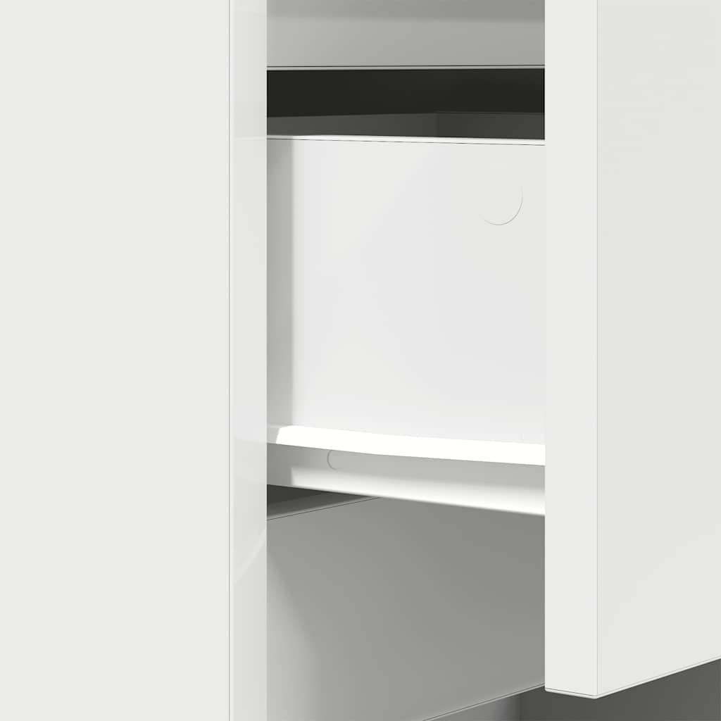Nattskap med 3 skuffer 2 stk hvit 39x35x65 cm