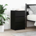 Nattskap med 3 skuffer 2 stk svart 39x35x65 cm