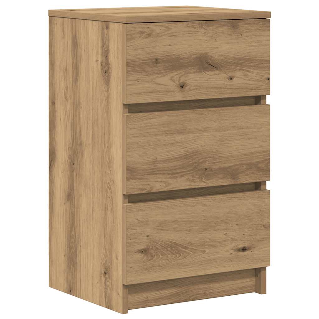 Nattskap med 3 skuffer artisan eik 39x35x65 cm