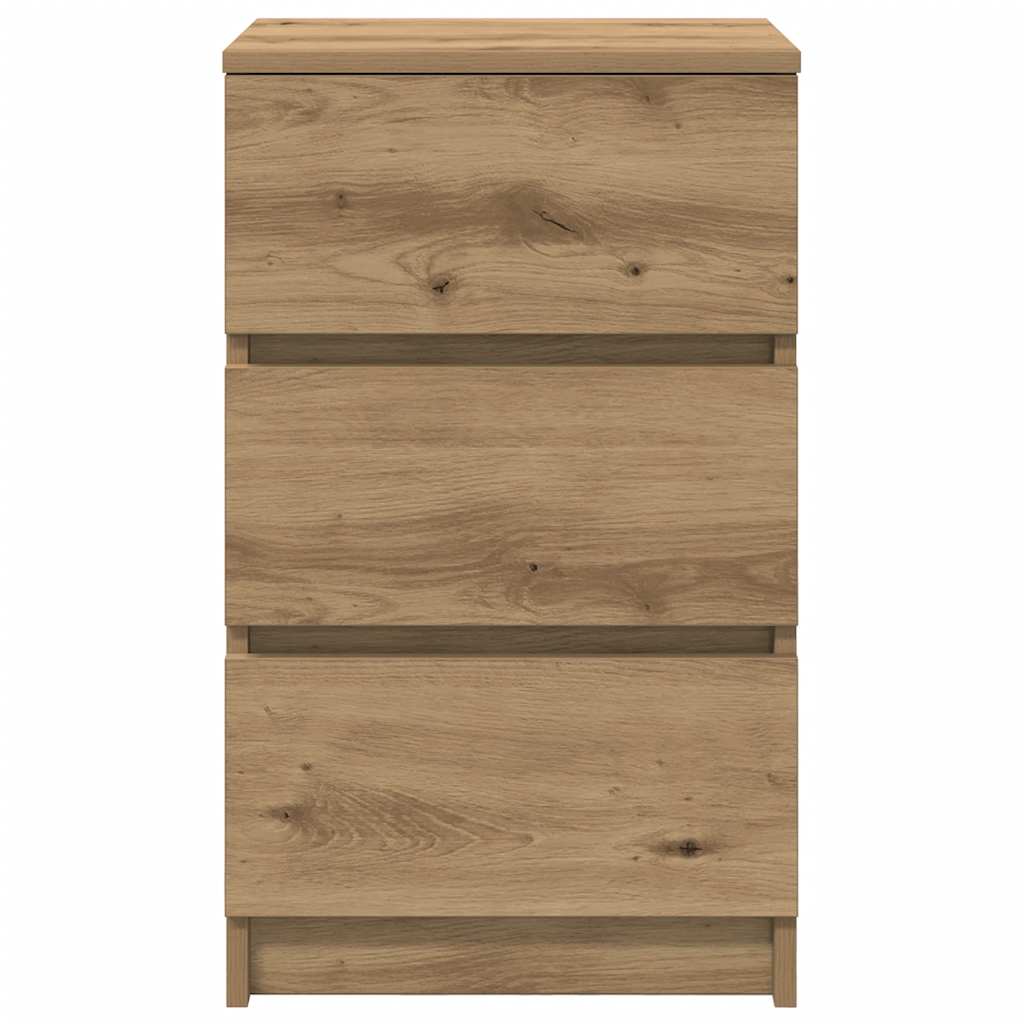 Nattskap med 3 skuffer artisan eik 39x35x65 cm