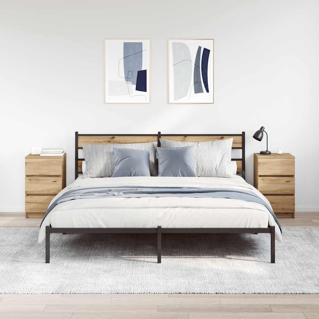 Nattskap med 3 skuffer 2 stk artisan eik 39x35x65 cm