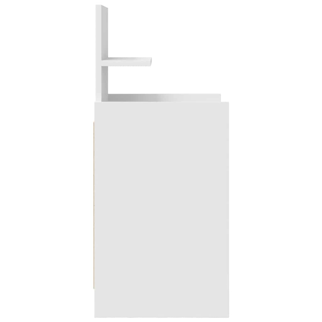 Nattskap med 2 skuffer 2 stk hvit 38x34x80 cm