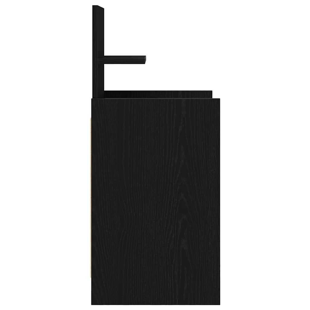 Nattbord med 2 skuffer svart 38x34x80 cm