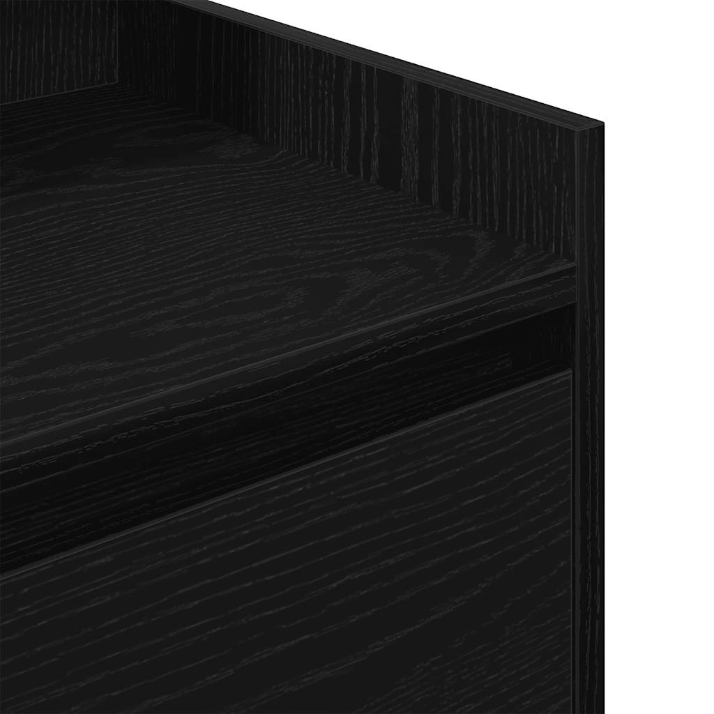 Nattbord med 2 skuffer svart 38x34x80 cm