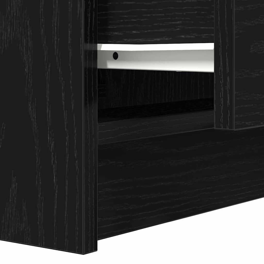 Nattskap med 2 skuffer 2 stk svart 38x34x80 cm
