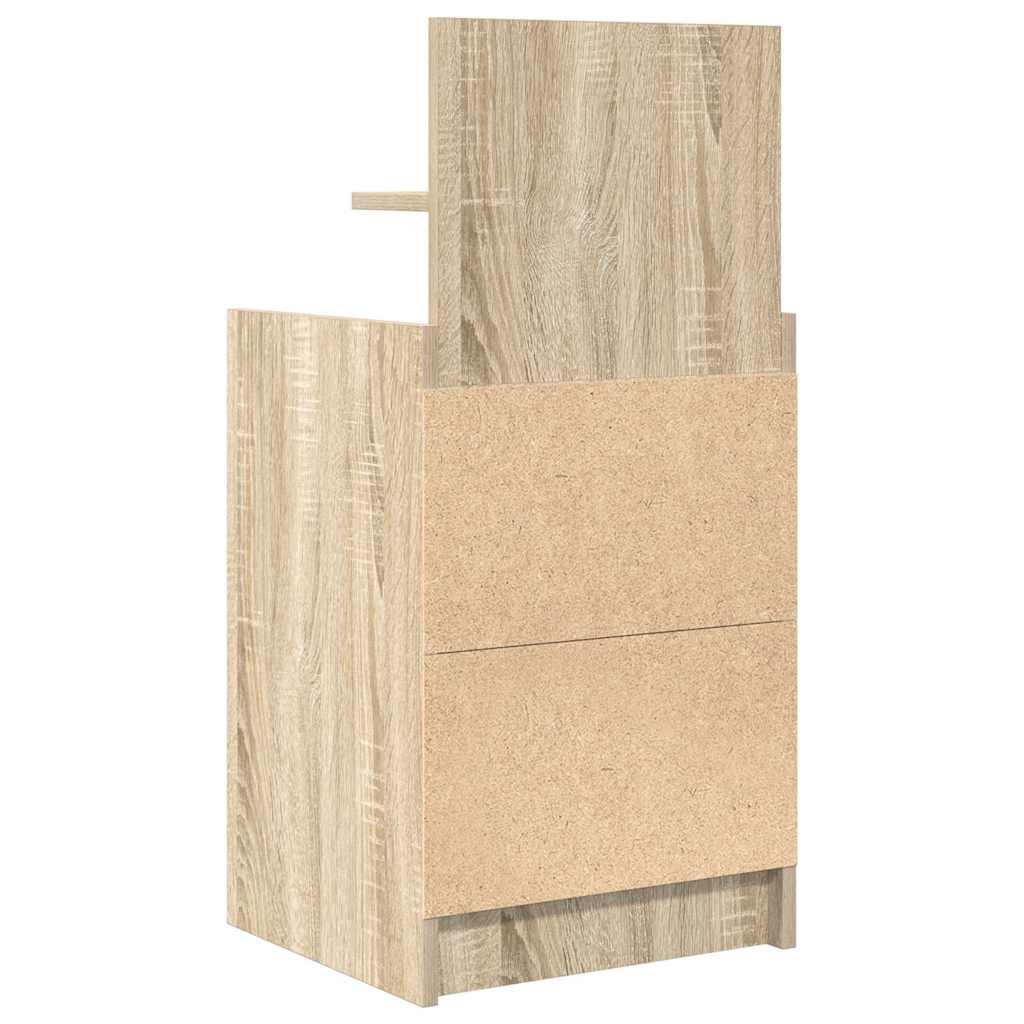 Nattskap med 2 skuffer 2 stk sonoma eik 38x34x80 cm vidaXL