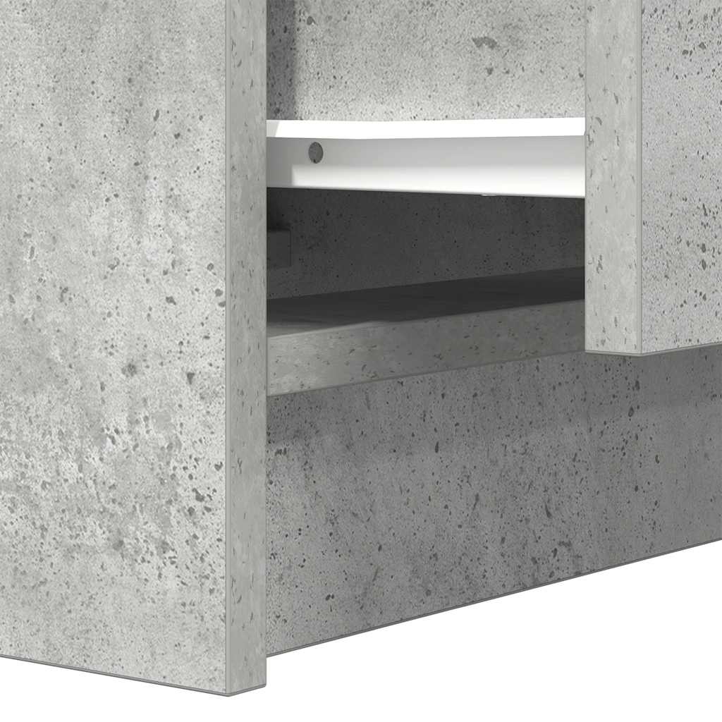Nattskap med 2 skuffer 2 stk betonggrå 38x34x80 cm