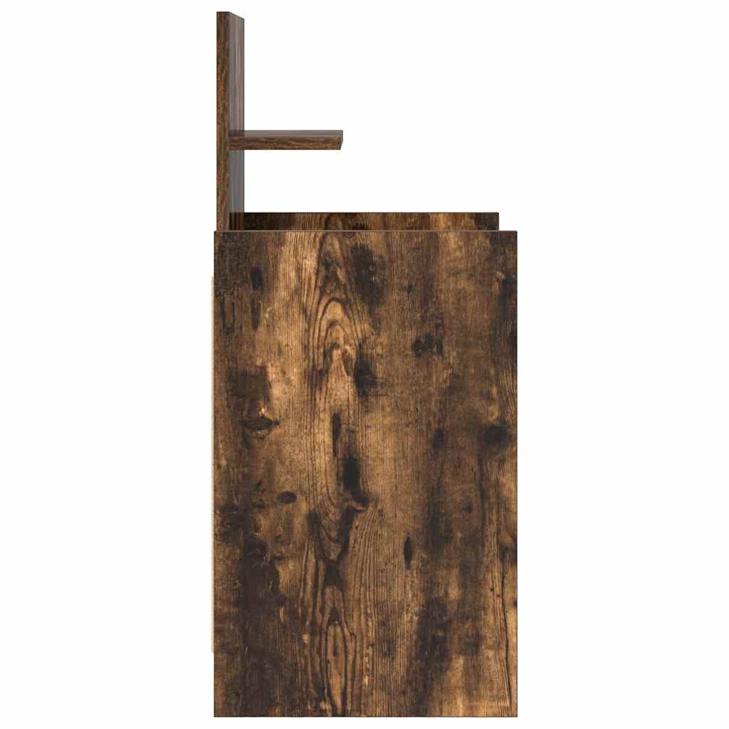 Nattbord med 2 skuffer røkt eik 38x34x80 cm