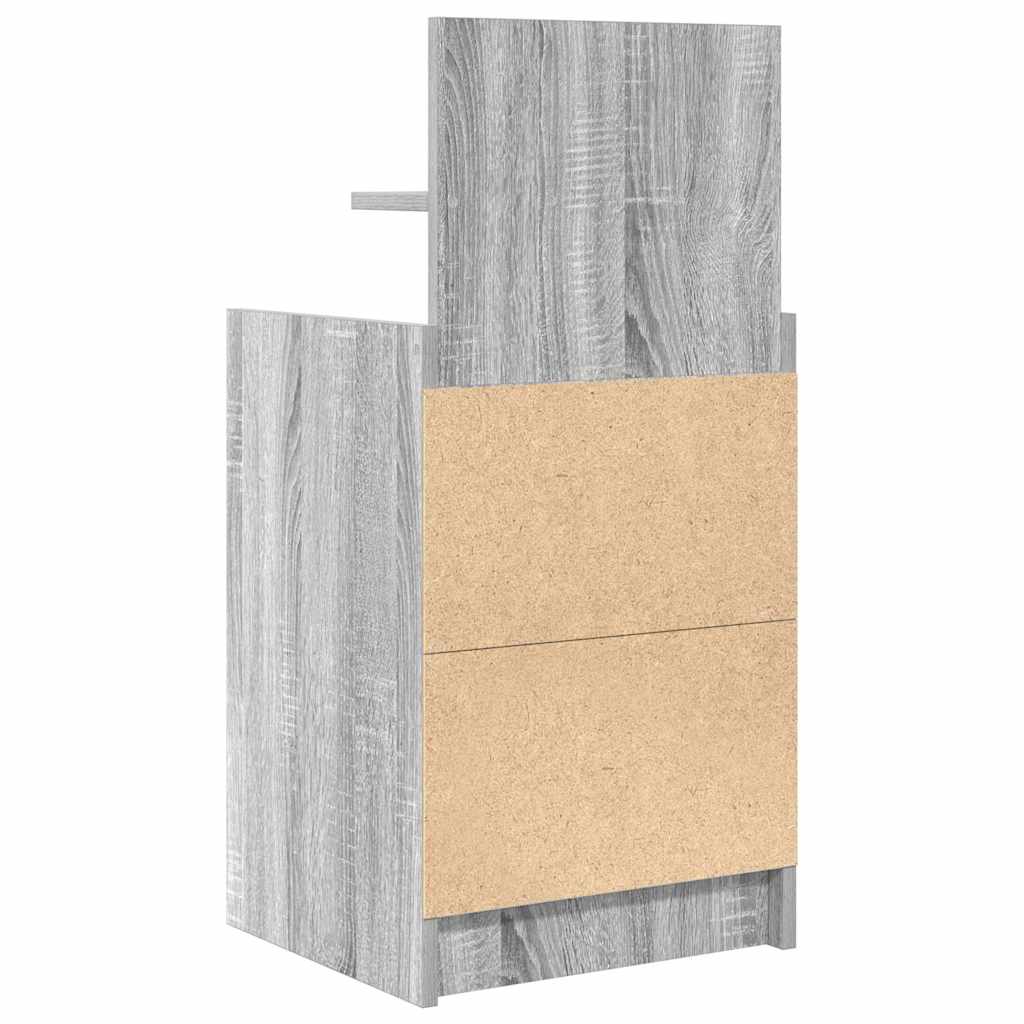 Nattskap med 2 skuffer 2 stk grå sonoma 38x34x80 cm