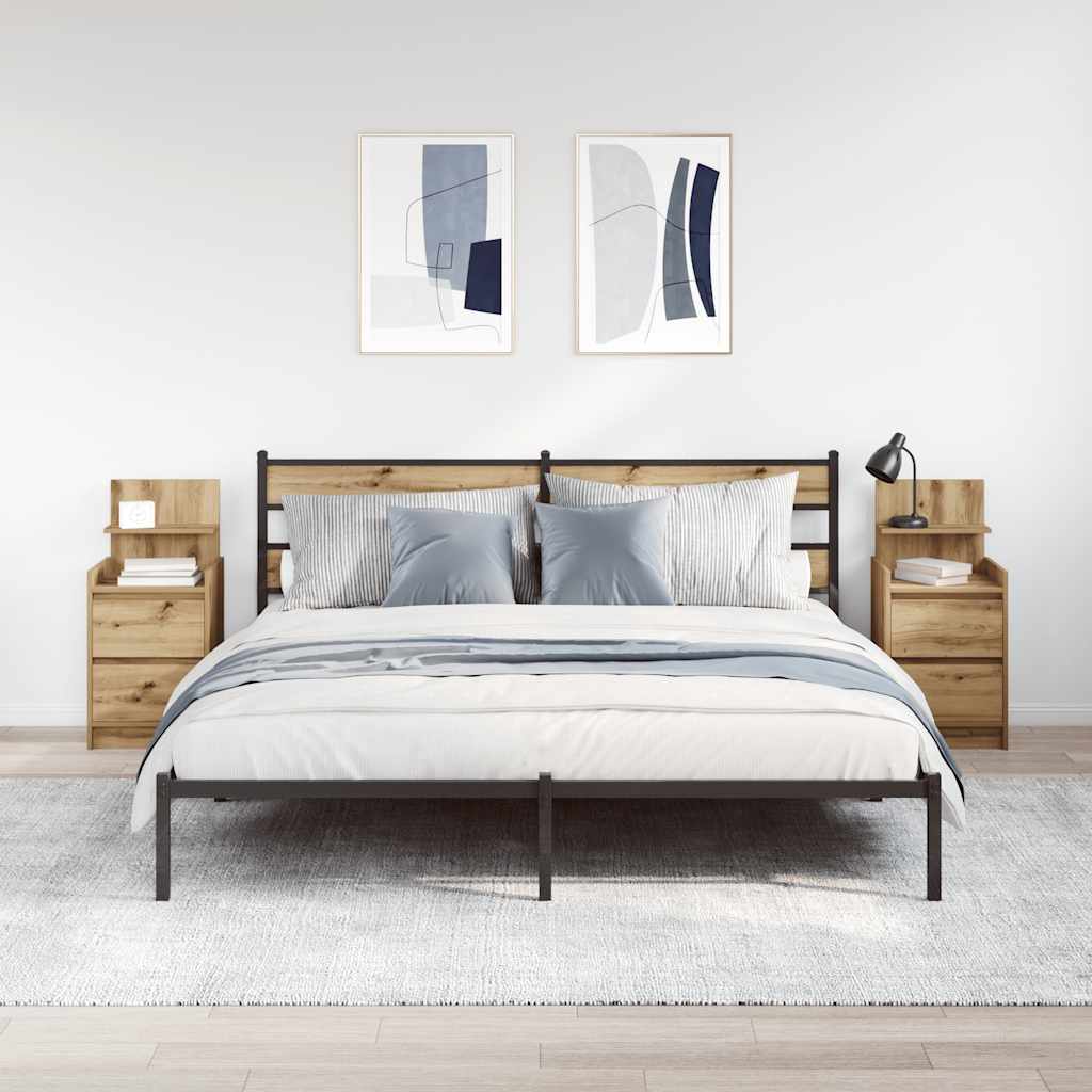 Nattskap med 2 skuffer 2 stk artisan eik 38x34x80 cm