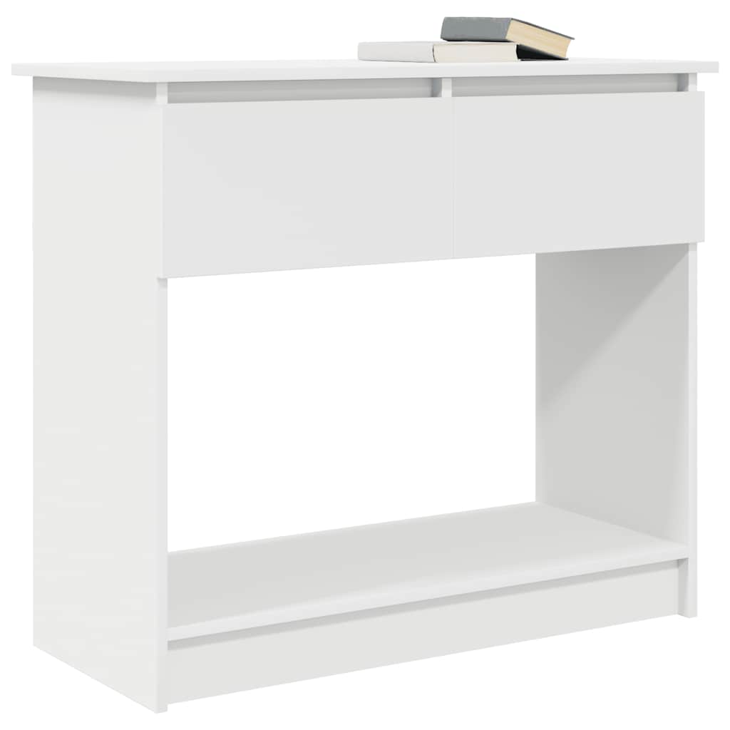 konsollbord med skuffer hvit 85,5x38,5x74,5 cm