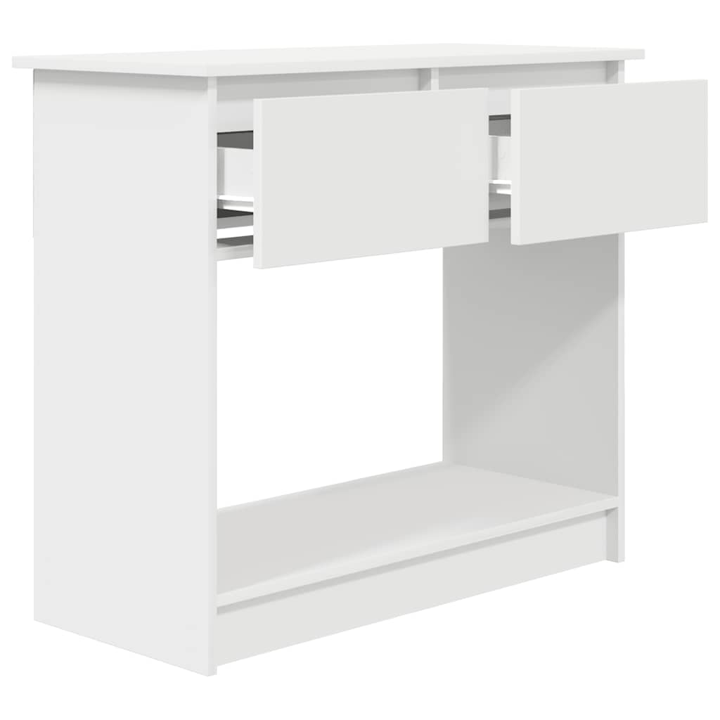 konsollbord med skuffer hvit 85,5x38,5x74,5 cm