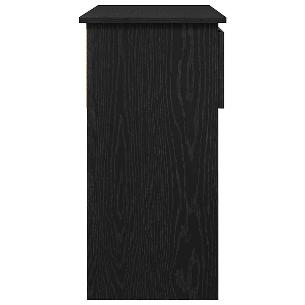 konsollbord med skuffer svart 85,5x38,5x74,5 cm