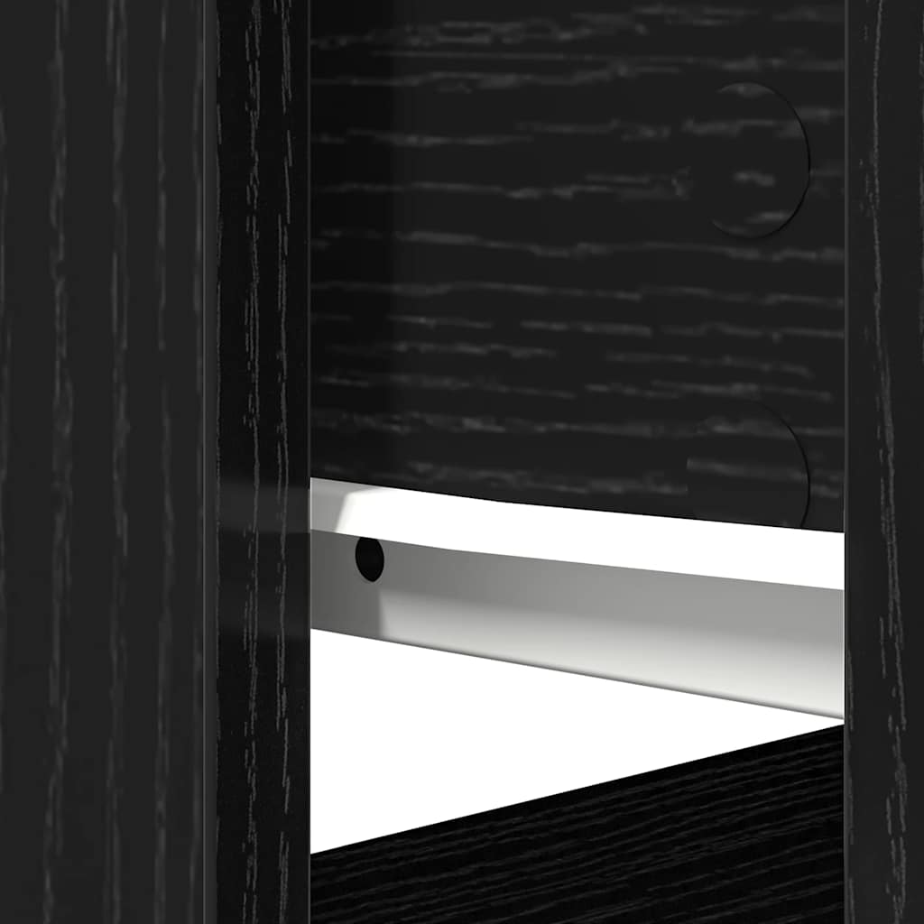 konsollbord med skuffer svart 85,5x38,5x74,5 cm