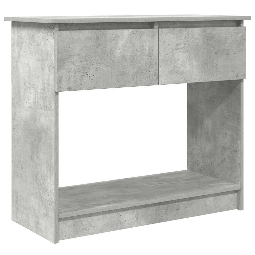 konsollbord med skuffer betonggrå 85,5x38,5x74,5 cm