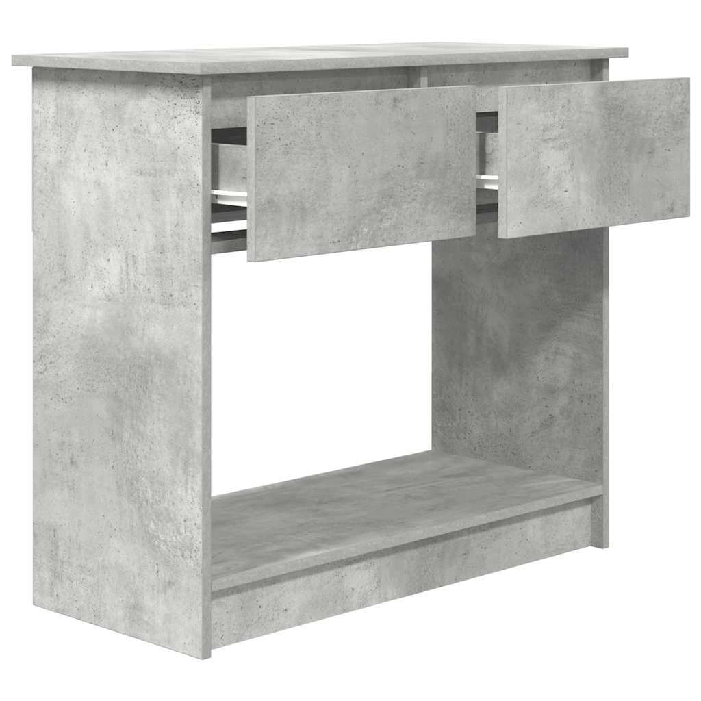 konsollbord med skuffer betonggrå 85,5x38,5x74,5 cm
