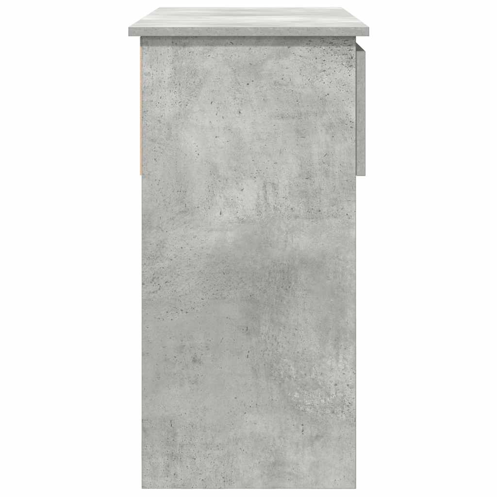 konsollbord med skuffer betonggrå 85,5x38,5x74,5 cm
