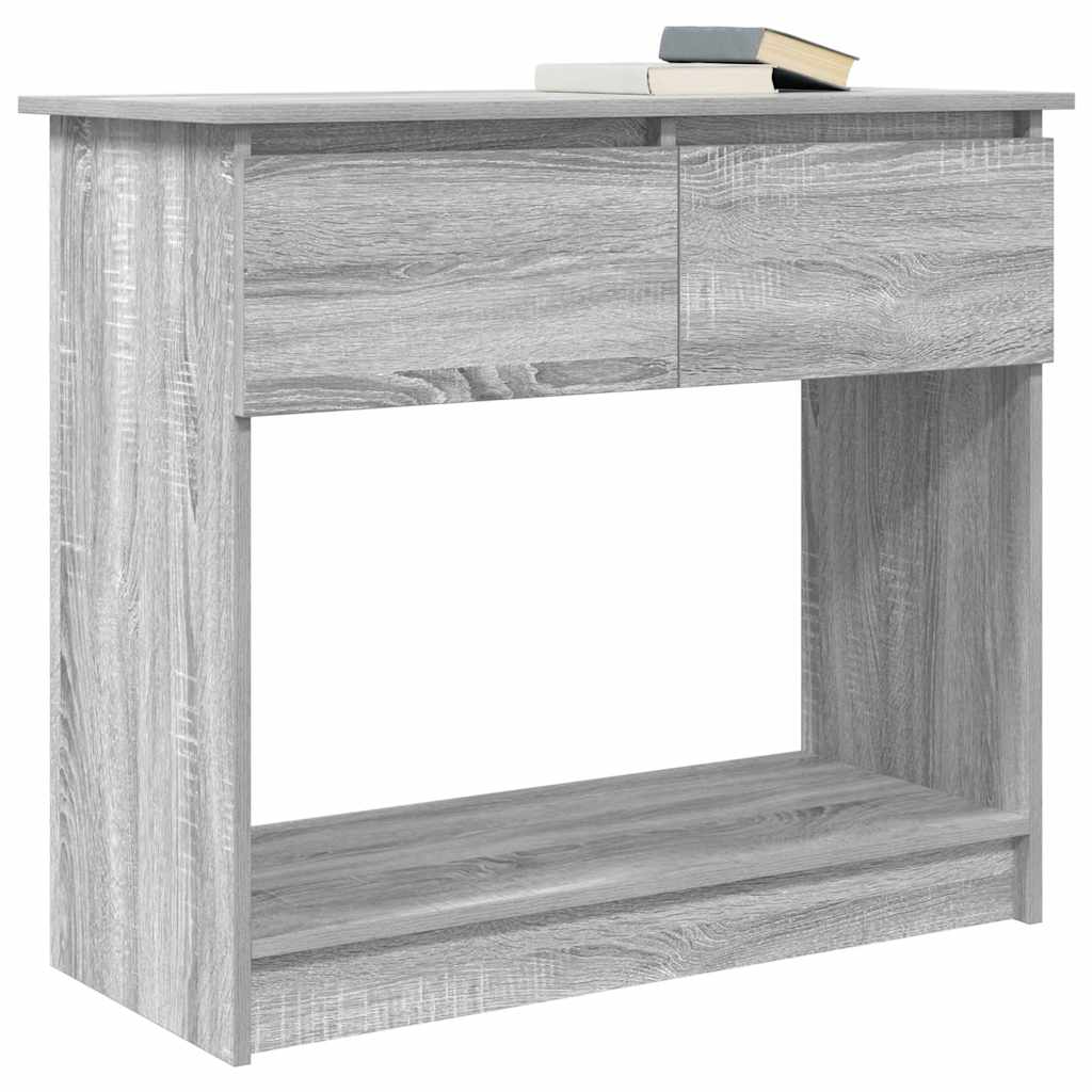 konsollbord med skuffer grå sonoma 85,5x38,5x74,5 cm