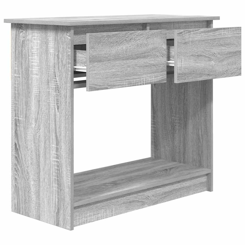 konsollbord med skuffer grå sonoma 85,5x38,5x74,5 cm