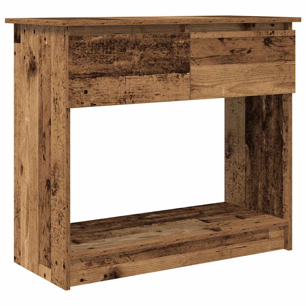 konsollbord med skuffer gammelt tre 85,5x38,5x74,5 cm