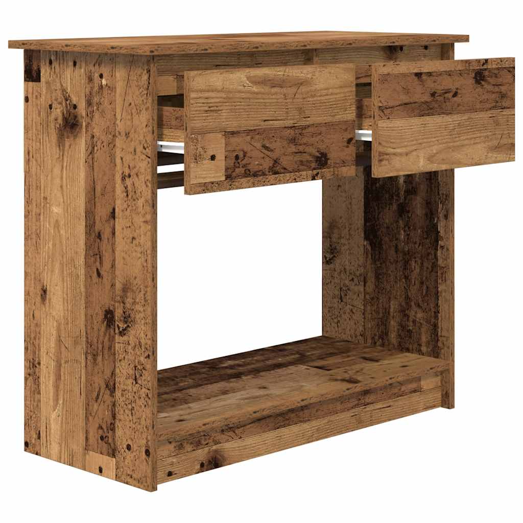 konsollbord med skuffer gammelt tre 85,5x38,5x74,5 cm