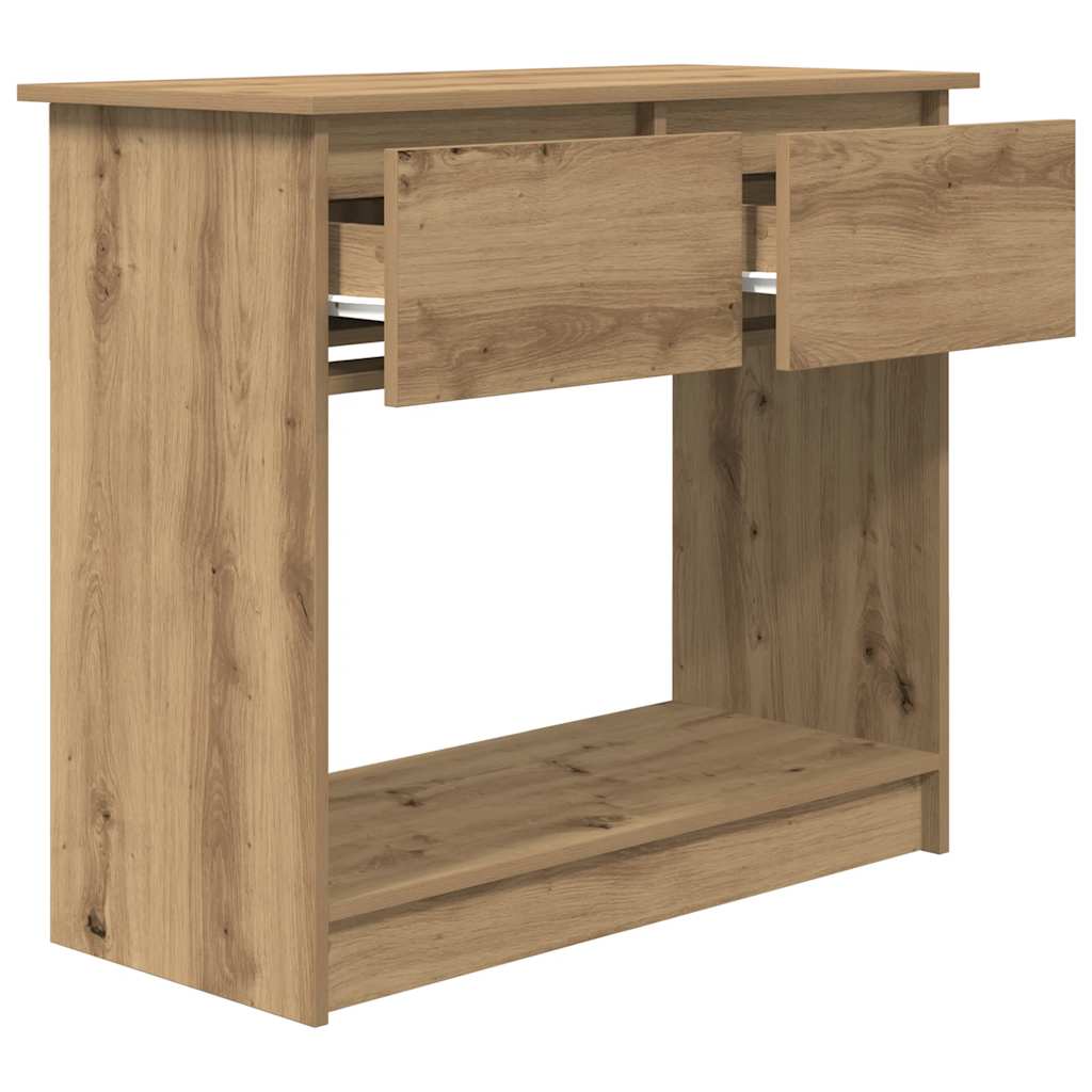 konsollbord med skuffer artisan eik 85,5x38,5x74,5 cm