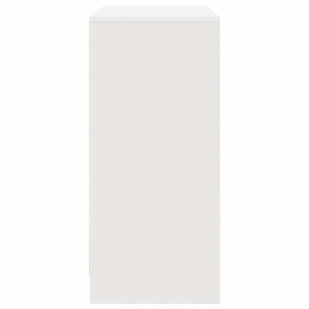 Skjenk med skuff hvit 80x34x76 cm konstruert tre
