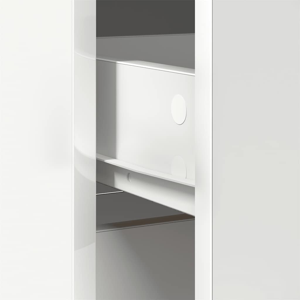 Skjenk med skuff hvit 80x34x76 cm konstruert tre