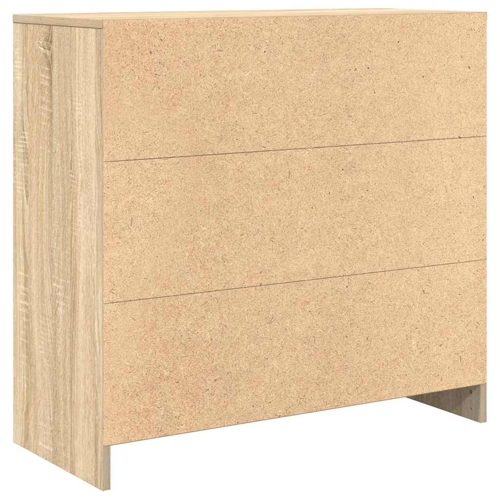 Skjenk med skuff sonoma eik 80x34x76 cm konstruert tre