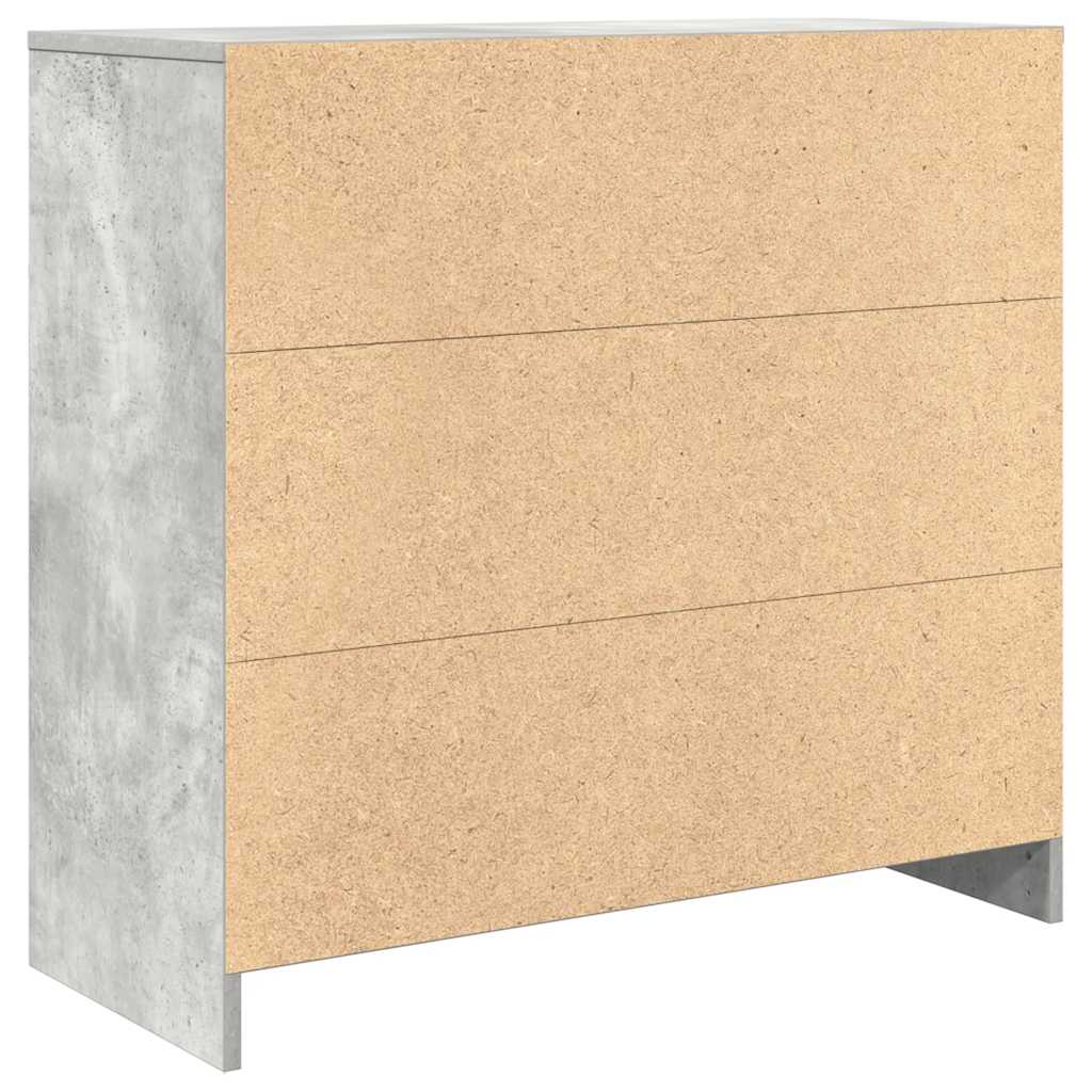 Skjenk med skuff betonggrå 80x34x76 cm konstruert tre