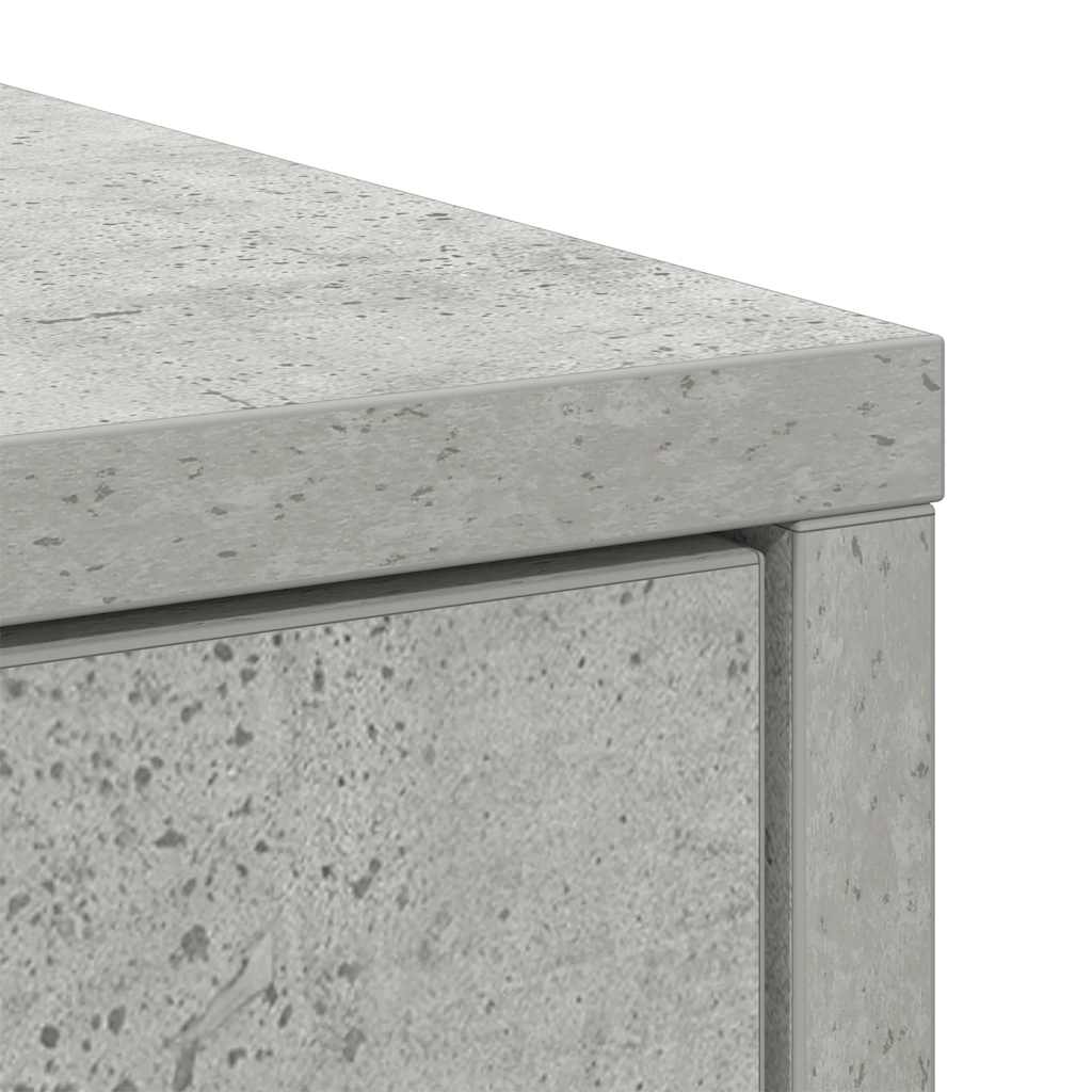 Skjenk med skuff betonggrå 80x34x76 cm konstruert tre