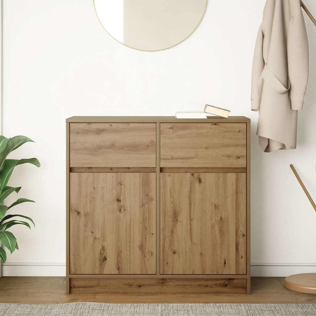 Skjenk med skuff artisan eik 80x34x76 cm konstruert tre