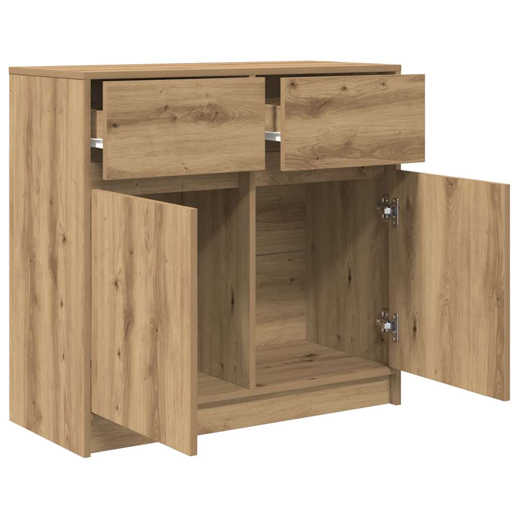 Skjenk med skuff artisan eik 80x34x76 cm konstruert tre