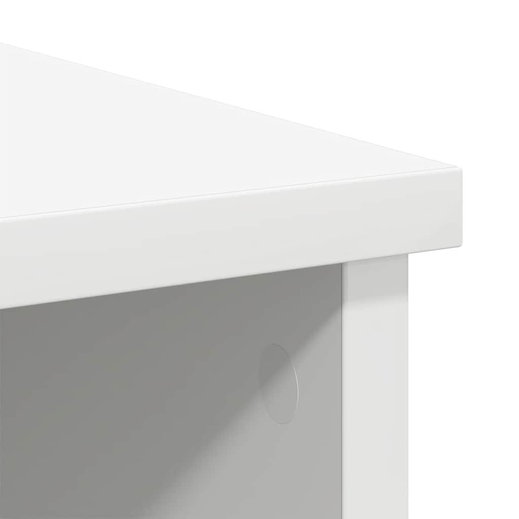 Skjenk med skuff hvit 101x35x76 cm konstruert tre