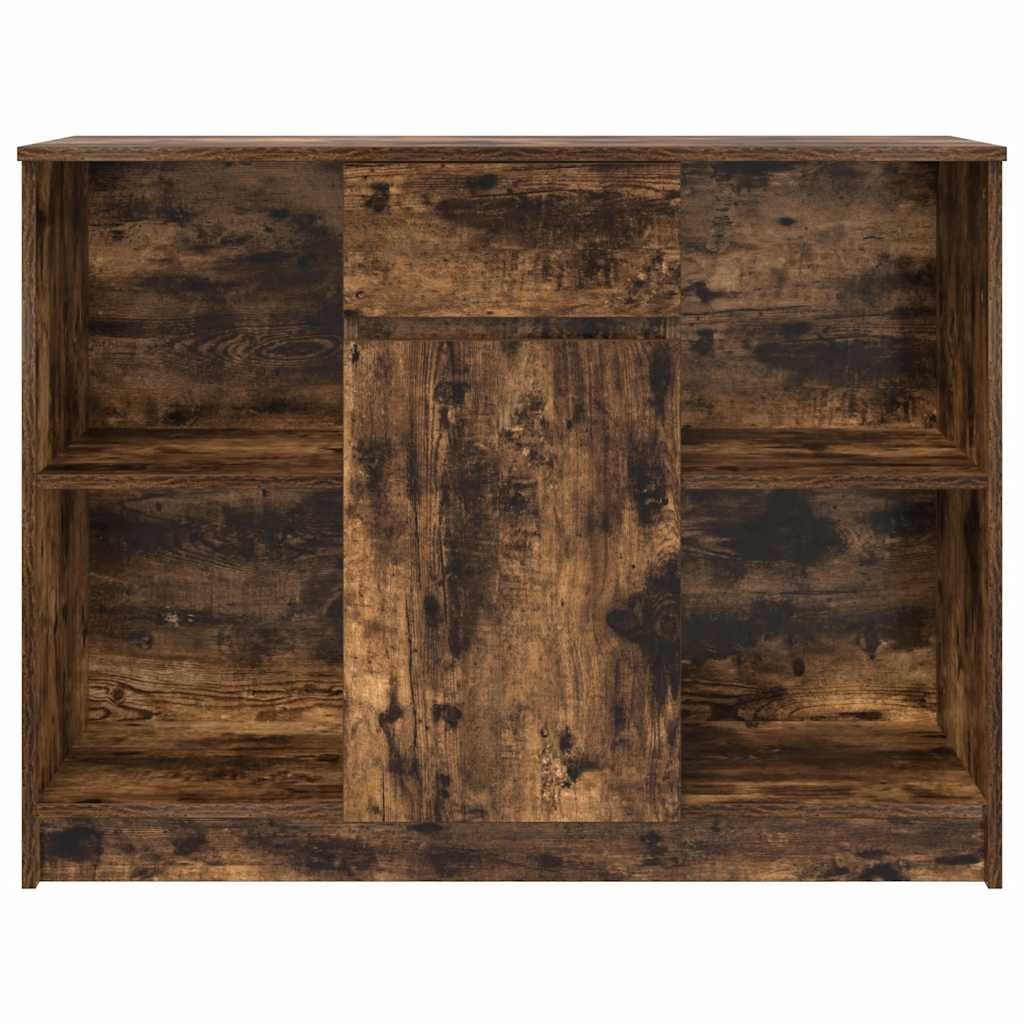Skjenk med 3 skuffer røkt eik 101x35x76 cm konstruert tre